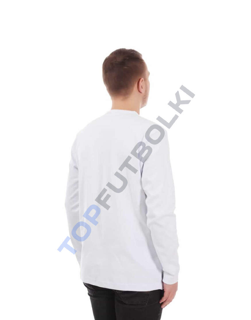 Белый мужской лонгслив с лайкрой оптом