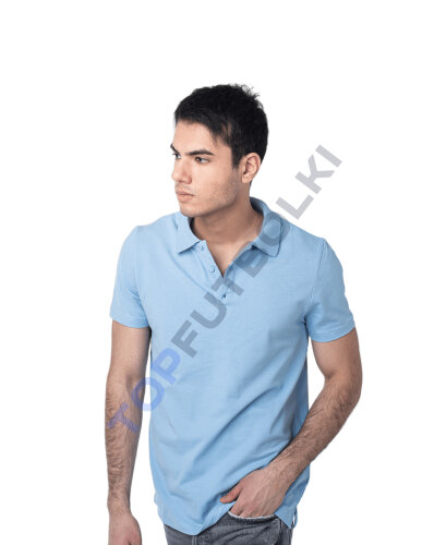 Голубая рубашка ПОЛО мужская оптом - Голубая рубашка ПОЛО мужская оптом