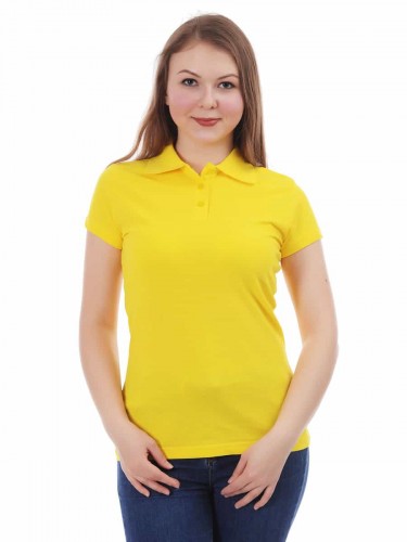 Лимонная рубашка ПОЛО женская оптом - Лимонная рубашка ПОЛО женская оптом