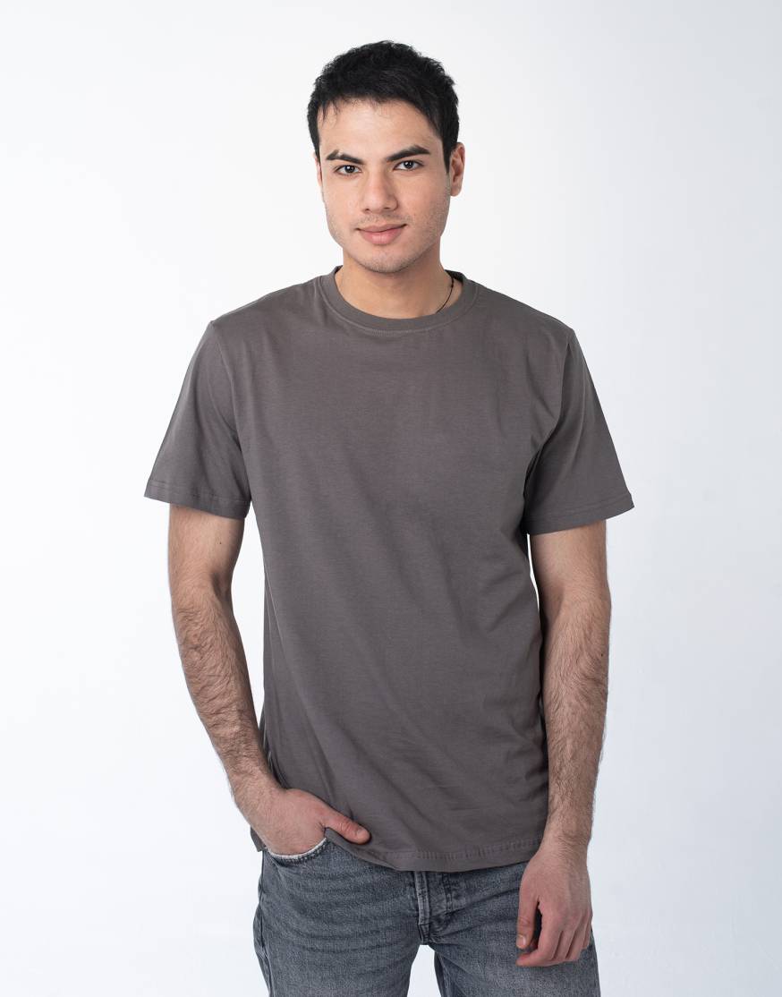 Асфальтная мужская футболка оптом